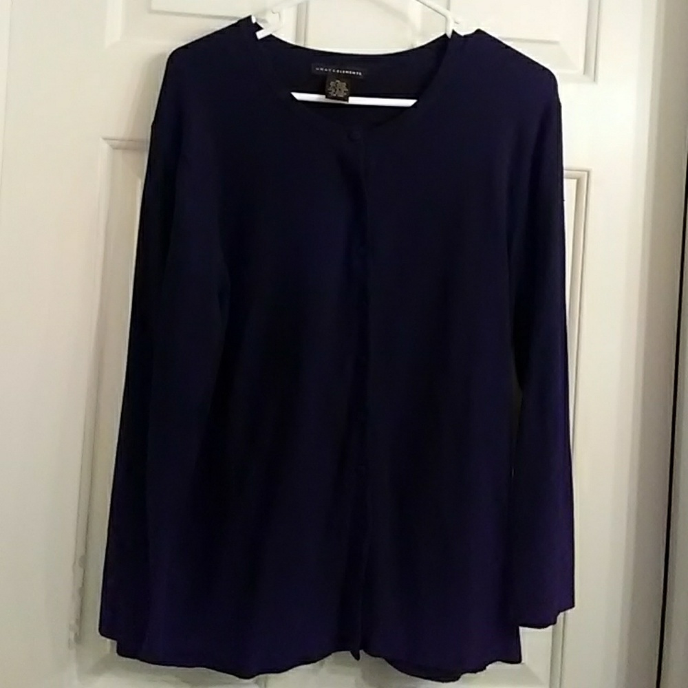 Black button down sweater, never worn